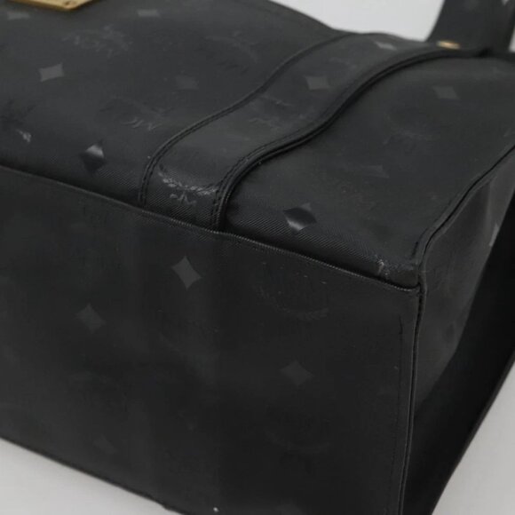 MCM Vicetos Logogram Shoulder Bag PVC Black Auth ar13398 - Picture 11 of 15